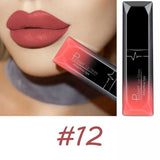 PUDAIER Waterproof Nude Matte Velvet Glossy Lip Gloss Lipstick Lip Balm Sexy Red Lip Tint 21 Colors Women Fashion Makeup Gift