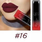 PUDAIER Waterproof Nude Matte Velvet Glossy Lip Gloss Lipstick Lip Balm Sexy Red Lip Tint 21 Colors Women Fashion Makeup Gift