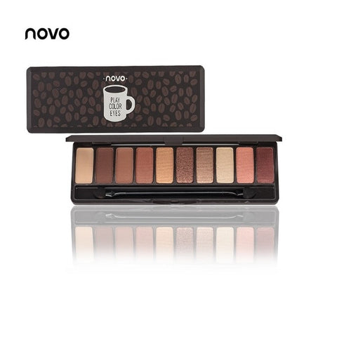 NOVO Fashion eyeshadow palette 10Colors Matte EyeShadow naked palette Glitter eye shadow MakeUp Nude MakeUp set Korea Cosmetics