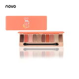 NOVO Fashion eyeshadow palette 10Colors Matte EyeShadow naked palette Glitter eye shadow MakeUp Nude MakeUp set Korea Cosmetics