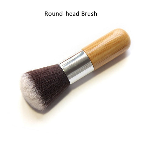 1PCS Professional Makeup brushes Bamboo Handle Powder Concealer Liquid Foundation Makeup Tools Beauty Cosmetics  Brusher