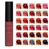 Qibest Brand Lips Beauty Makup Pigment Waterproof Lipgloss Long Lasting Black Velvet Matte Nude Lipstick Red Lip Gloss Lot