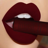 Qibest Brand Lips Beauty Makup Pigment Waterproof Lipgloss Long Lasting Black Velvet Matte Nude Lipstick Red Lip Gloss Lot