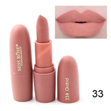 New MISS ROSE Lipstick Matte Waterproof Velvet Lip Stick 18 Colors Sexy Red Brown Pigments Makeup Matte Lipsticks Beauty Lips