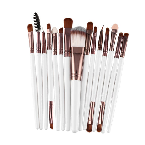 15pcs/set Makeup Brushes Sets Kit Eyelash Lip Foundation Powder Eye Shadow Brow Eyeliner Cosmetic Make Up Brush Beauty Tool