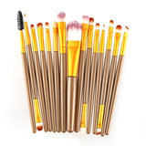 15pcs/set Makeup Brushes Sets Kit Eyelash Lip Foundation Powder Eye Shadow Brow Eyeliner Cosmetic Make Up Brush Beauty Tool