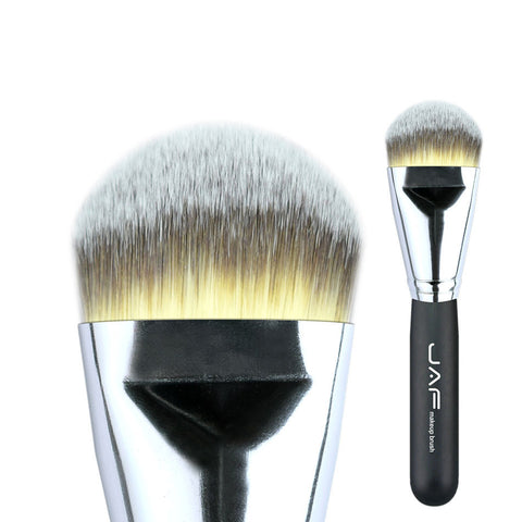 JAF Kabuki Liquid Foundation Brush for Face Makeup Beauty Straight Taklon Synthetic Tri-Color Hair Pressed Round Tip 18STYF
