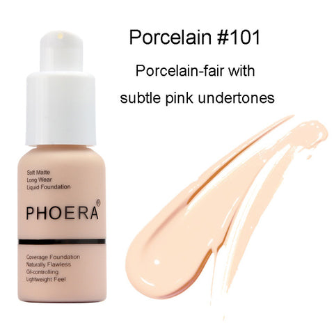 PHOERA Mineral Touch Whitening Concealer Facial Base Cream Brighten Moisturizer Face Liquid Foundation Makeup Primer TSLM1