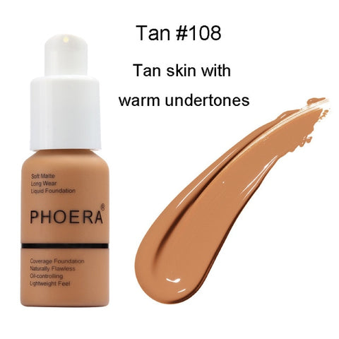 PHOERA Mineral Touch Whitening Concealer Facial Base Cream Brighten Moisturizer Face Liquid Foundation Makeup Primer TSLM1