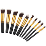 10pcs Rainbow Makeup Brushes Set Synthetic Wool Professional Foundation Brush Set Shade Eyelash Brushes Makeup Contour Kit