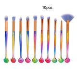 7/10/15pcs/kits Professional Nylon Makeup Brushes Set Cosmetics Foundation Brush Tools For Face Powder Eye Shadow Eyeliner Lip