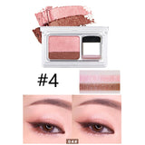 NOVO 2018 new lazy eyeshadow Korean style cosmetics Matte shimmer Eye Shadow Stamp naked palette with brush Nude makeup set