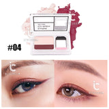 ICYCHEER Makeup Magazine Lazy Eyeshadow Stamp Holiday Edition Eye Shadow Double Color Shimmer Palette Long Lasting Natual Nude