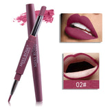 8 Color Double-end Lip Makeup Lipstick Pencil Waterproof Long Lasting Tint Sexy Red Lip Stick Beauty Matte Liner Pen Lipstick