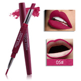 8 Color Double-end Lip Makeup Lipstick Pencil Waterproof Long Lasting Tint Sexy Red Lip Stick Beauty Matte Liner Pen Lipstick