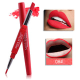 8 Color Double-end Lip Makeup Lipstick Pencil Waterproof Long Lasting Tint Sexy Red Lip Stick Beauty Matte Liner Pen Lipstick