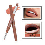 8 Color Double-end Lip Makeup Lipstick Pencil Waterproof Long Lasting Tint Sexy Red Lip Stick Beauty Matte Liner Pen Lipstick