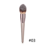 1PC Large Foundation Makeup Brushes Coffee Handle Very Soft Hair Blush Powder Make Up Brush Face Beauty Cosmetic Tools #273608