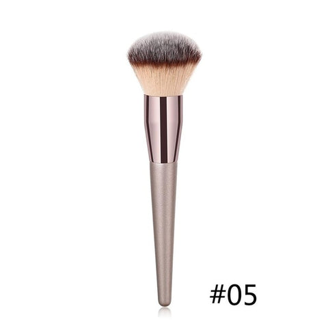 1PC Large Foundation Makeup Brushes Coffee Handle Very Soft Hair Blush Powder Make Up Brush Face Beauty Cosmetic Tools #273608