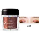 Glitter Eyeshadow Powder Pigments Eye Shadow Easy to Wear Waterproof Shimmer Cosmetics Powder Make Up Single Metallic Color 2018