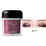 Glitter Eyeshadow Powder Pigments Eye Shadow Easy to Wear Waterproof Shimmer Cosmetics Powder Make Up Single Metallic Color 2018