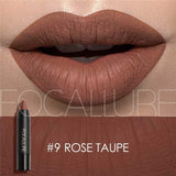 FOCALLURE Matte Lipstick 19 Colors Waterproof Long-lasting Easy to Wear Maquiagem Profesional Lipstick Nude Lips