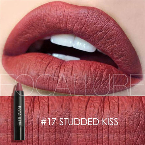 FOCALLURE Matte Lipstick 19 Colors Waterproof Long-lasting Easy to Wear Maquiagem Profesional Lipstick Nude Lips