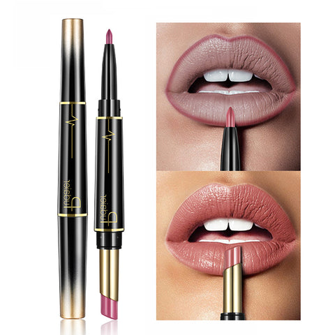 Pudaier Brand Matte Lipstick Wateproof Double Ended Long Lasting Lipstick Cosmetics Nude Red Lips liner Pencil