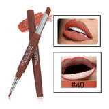 MISS ROSE 2 In 1 Lip Liner Pencil Lipstick Lip Beauty Makeup Waterproof Nude Color Cosmetics Lipliner Pen Party Lip Stick TSLM2