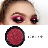 PHOERA Makeup Glitter Eyeshadow Pallete Pigment Shimmer Powder Makeup Water-Resistant Maquillaje Random Color Brush TSLM1