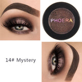 PHOERA Makeup Glitter Eyeshadow Pallete Pigment Shimmer Powder Makeup Water-Resistant Maquillaje Random Color Brush TSLM1