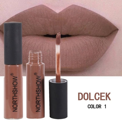 Matte Lipstick Fashion Makeup Long-Lasting Liquid Lip Makeup Lipstick Easy To Wear Nude Red Lip Gloss Cosmetic