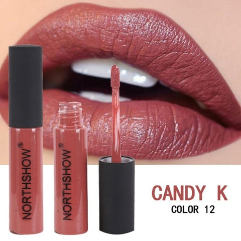 Matte Lipstick Fashion Makeup Long-Lasting Liquid Lip Makeup Lipstick Easy To Wear Nude Red Lip Gloss Cosmetic