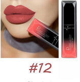 PUDAIER Waterproof Nude Matte Velvet Glossy Lip Gloss Lipstick Lip Balm Sexy Red Lip Tint 21 Colors Women Fashion Makeup Gift