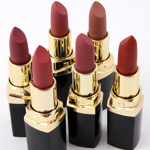 2018 New Matte Lipstick Lot Cosmetic Waterproof Long Lasting Pigment Velvet Miss Rose Brand Sexy Lip Matte Nude Lipstick Kits