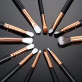 12pcs Pro Makeup Brushes Set Foundation Powder Eyeshadow Eyeliner Lip Brush Tools Highlighter Makeup Brushes Pincel Maquiagem