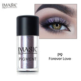 IMAGIC New Arrival Glitter Eyeshadow Metallic Loose Powder Waterproof Shimmer Pigments Colors Eye Shadow Makeup Cosmetics