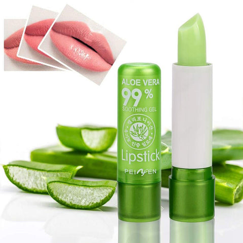 Aloe Vera Lipstick Color Changing lip balm Long Lasting Color hygienic Moisturizing Lipstick Anti Aging Makeup natural Lip balm