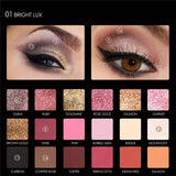 Focallure Glitter Eyeshadow 18 Colors Pigment Eye Shadow Palette Waterproof Easy to Wear Shimmer Make up Sombras Para Ojos Shade