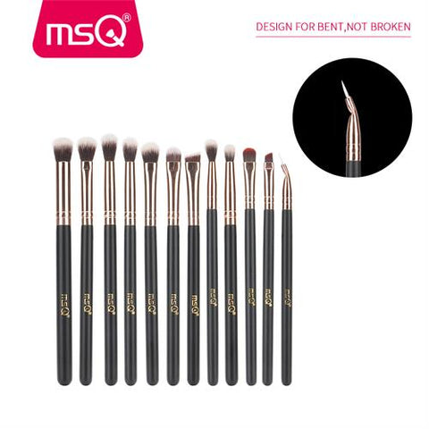 MSQ 12pcs Eyeshadow Makeup Brushes Set pincel maquiagem Pro Rose Gold Eye Shadow Blending Make Up Brushes Soft Synthetic Hair